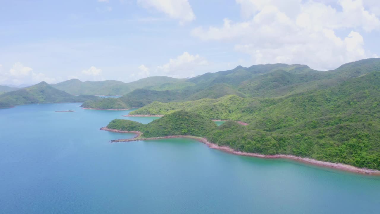 鸟瞰香港印洲塘海岸公园视频素材