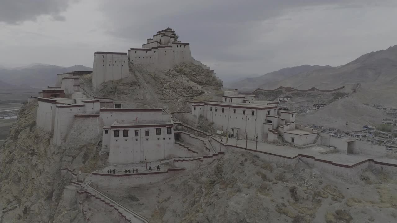 中国西藏江孜要塞视频下载