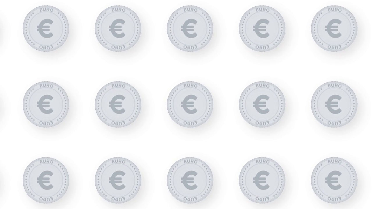 动画银币欧洲视频无缝模式背景。4k视频素材