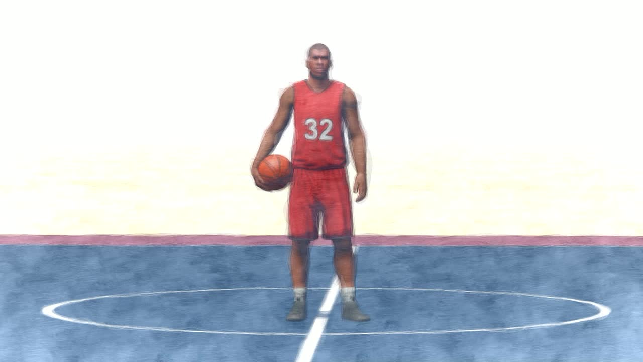 篮球运动员定格动作视频下载