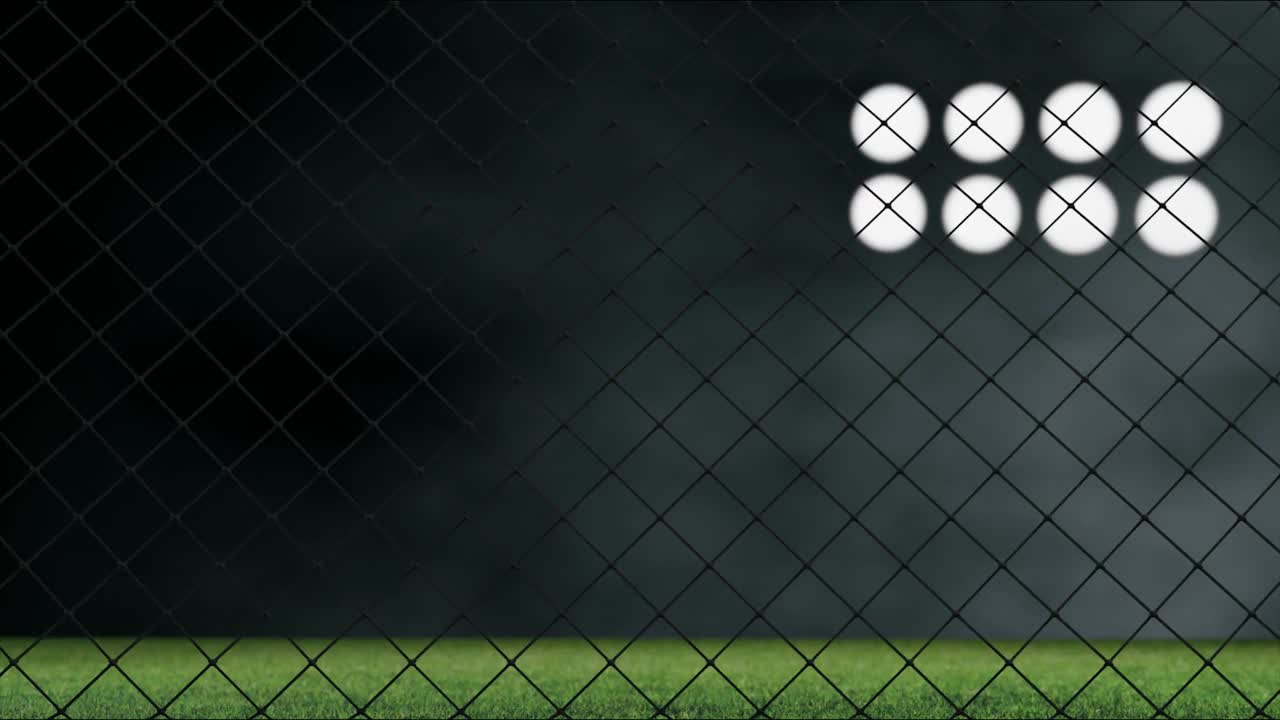 足球场。足球的概念。三维动画视频素材