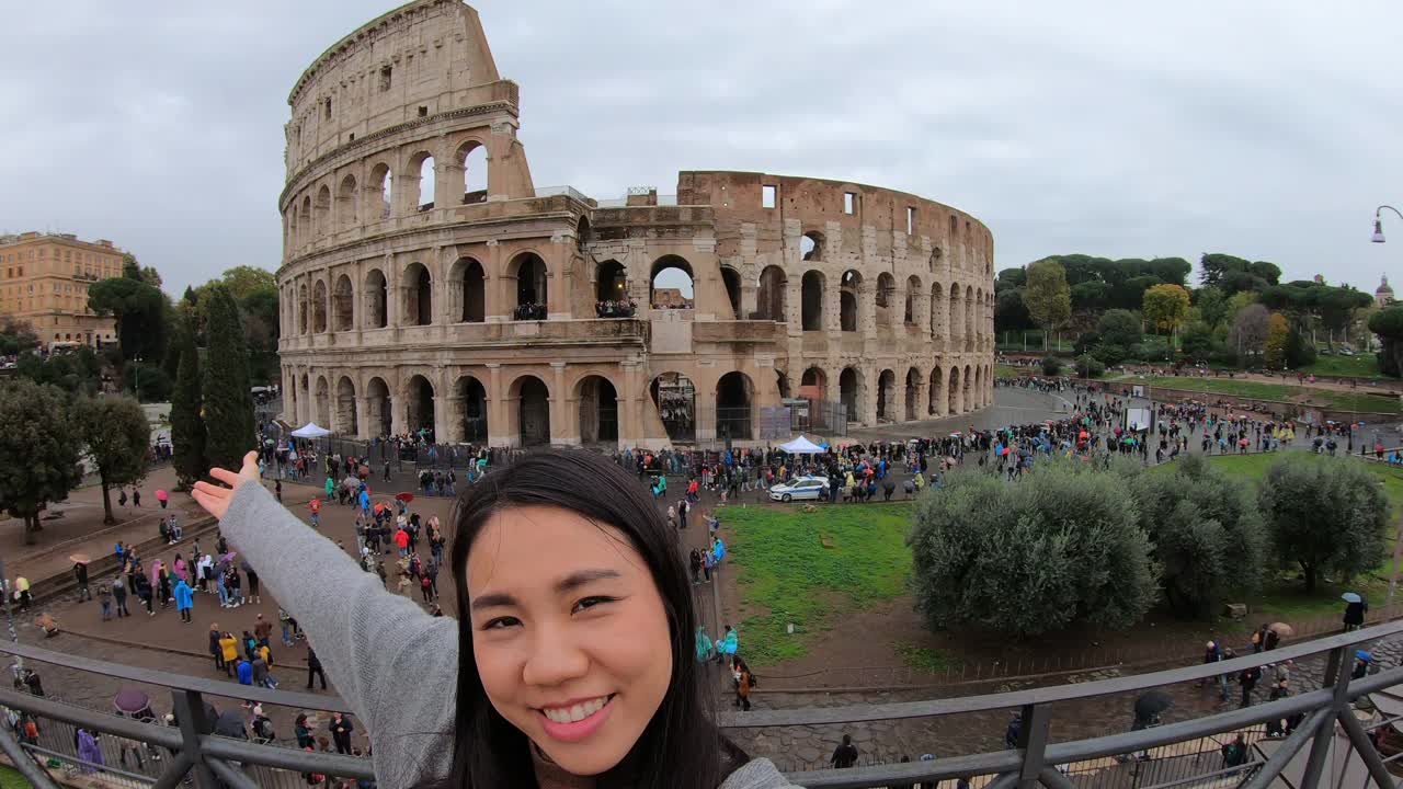 意大利罗马的圆形大剧场视频素材