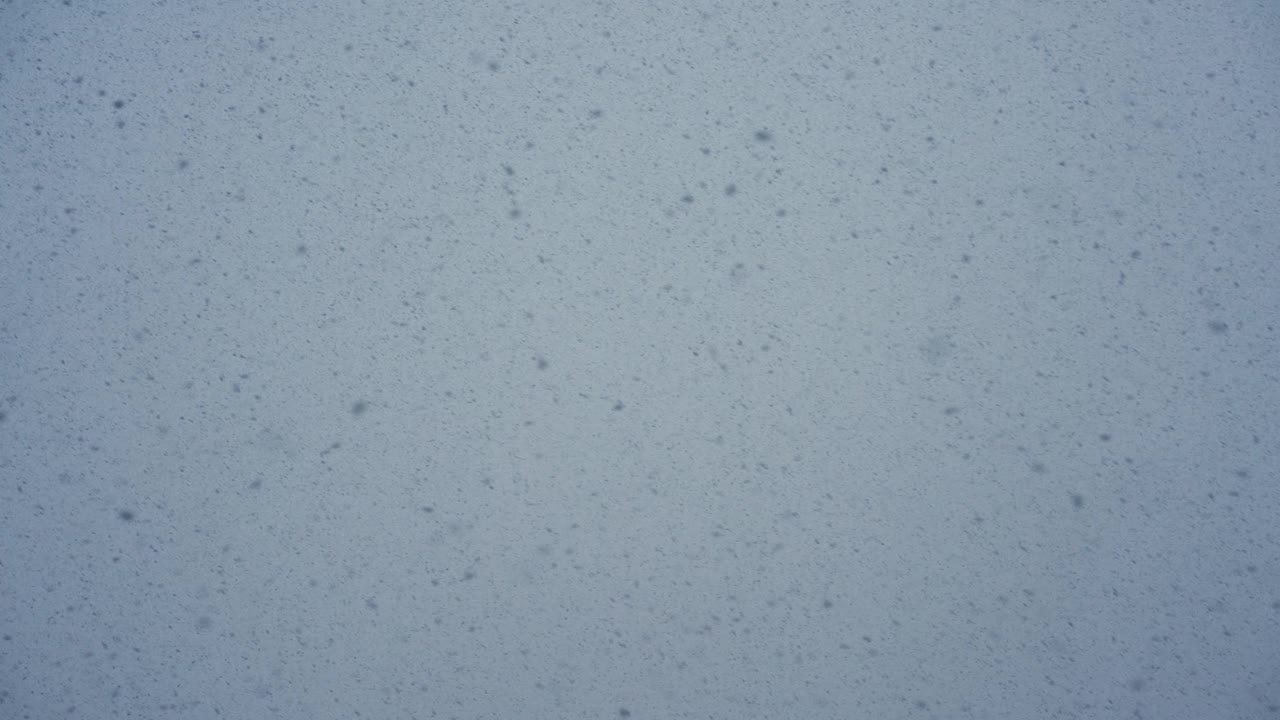 冬天的时间。雪下降外视频下载