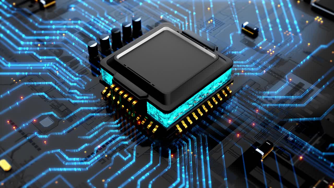 CPU 5G电路板背景视频素材