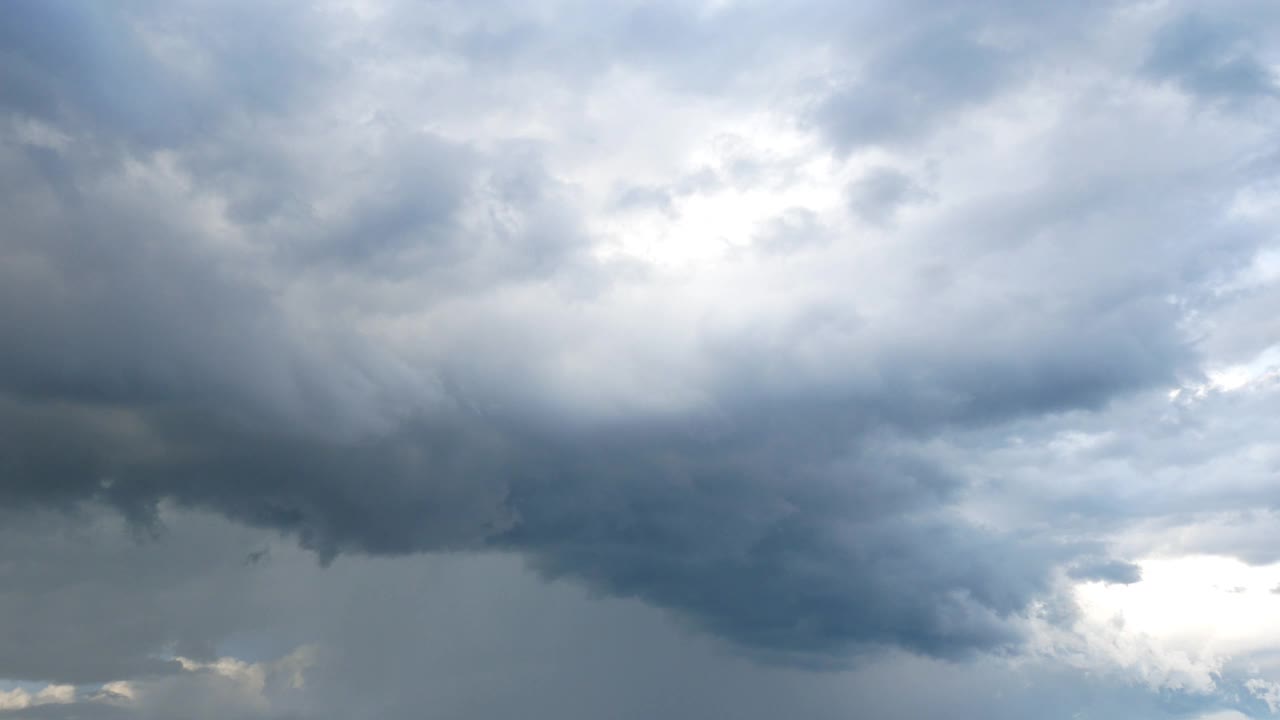 移动的云，天空覆盖的风暴云时间流逝的视频视频素材