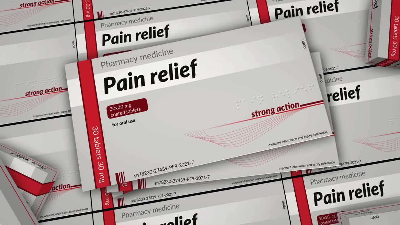 止疼药和止痛药包制作动画视频下载