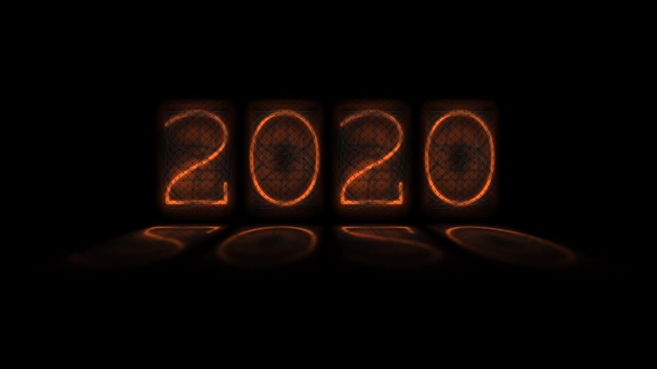 蒸汽朋克COUNTER复古灯光。计算2020 - 2026年。视频素材