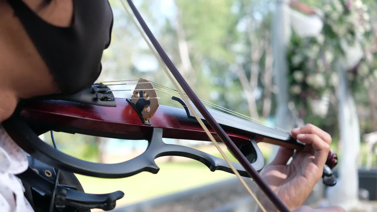 婚礼上的小提琴。视频下载