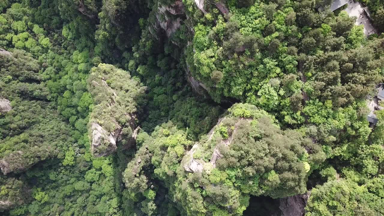 中国湖南张家界武陵源风景区鸟瞰图视频素材