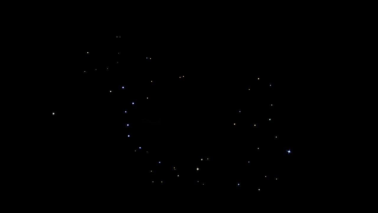 大角星、角星和北斗七星的大拱门。视频素材