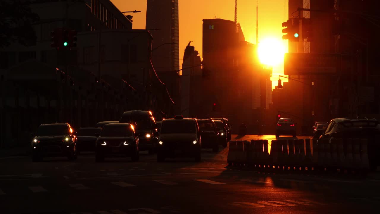 日落的交通视频素材