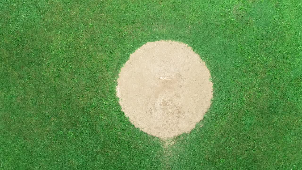 空中飞过棒球场视频素材