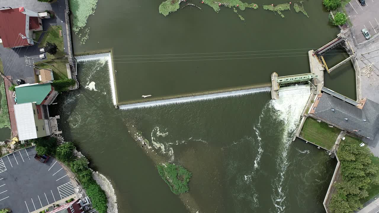 水电站空中立交桥视频素材