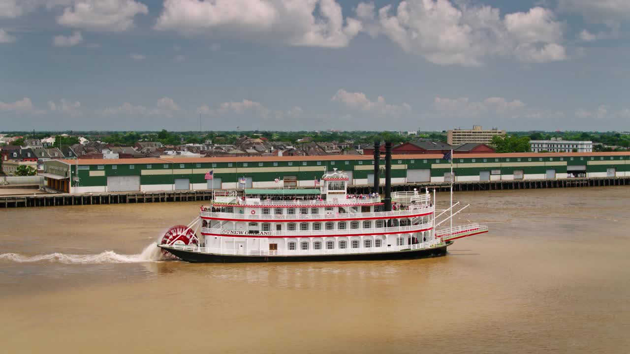 新奥尔良汽船-航拍视频下载
