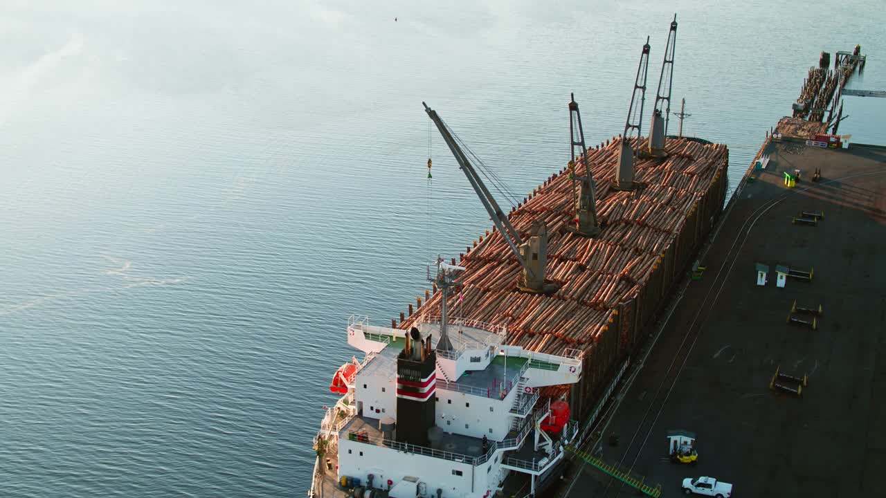 船在奥林匹亚港在普吉特湾-航拍视频素材