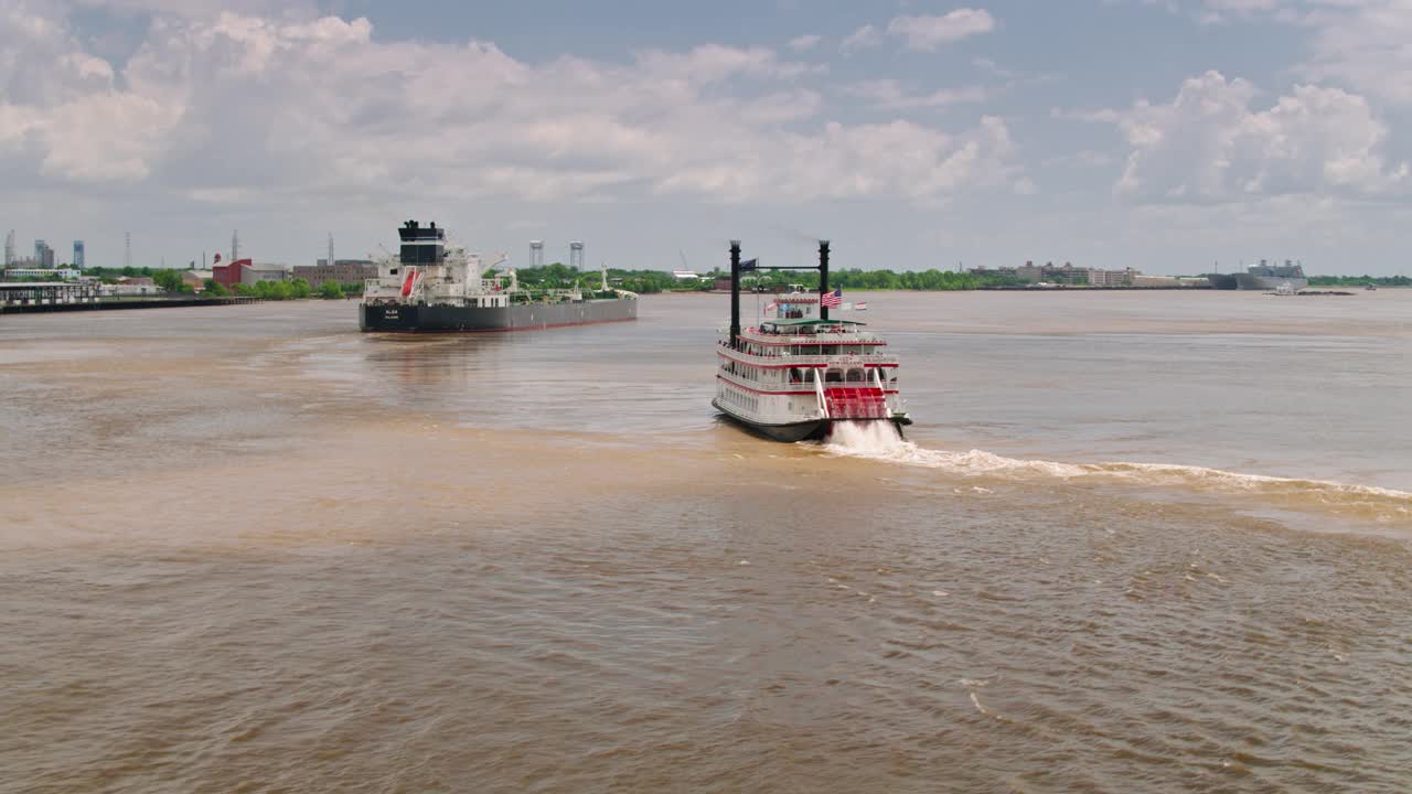 新奥尔良河交通-航拍视频下载