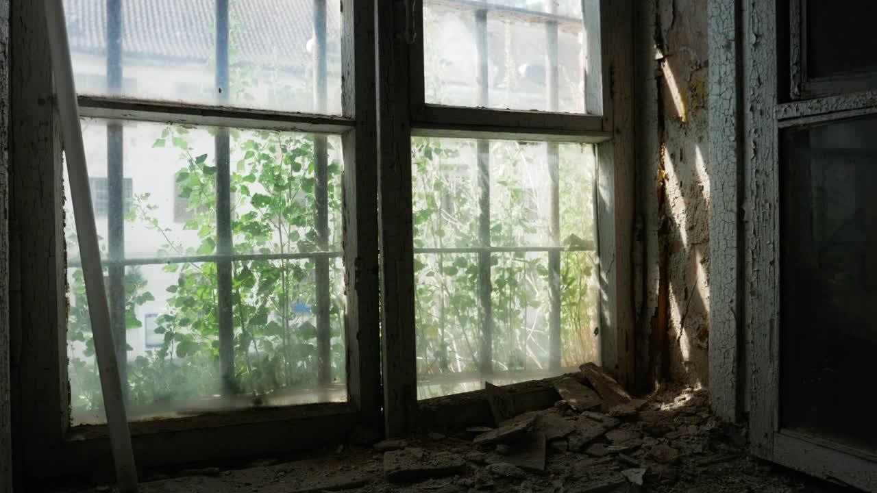 一个废弃建筑的内部视频下载