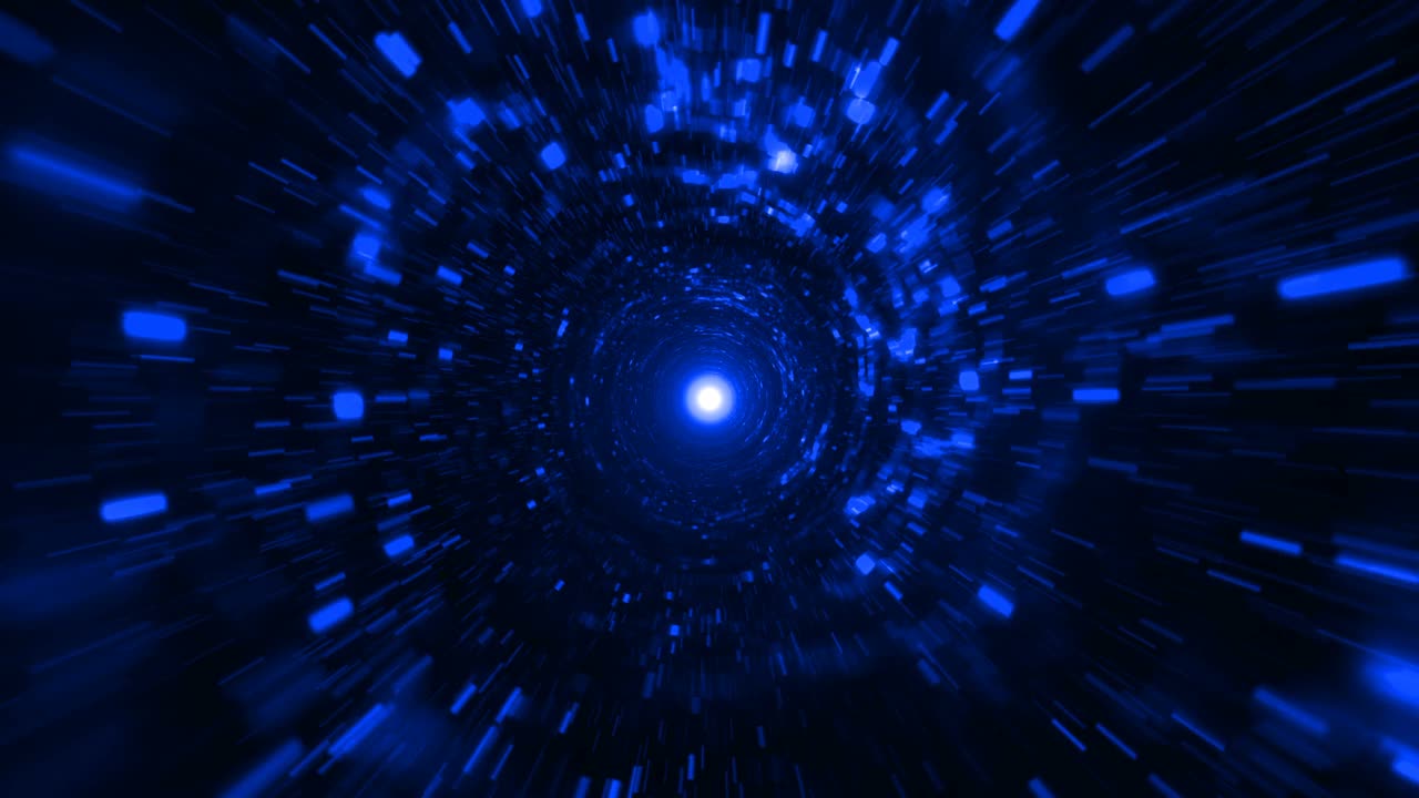 蓝色循环3D星云背景动画视频素材