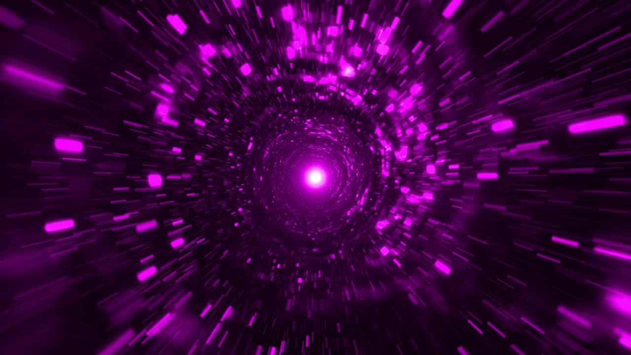 紫色环抽象隧道背景视频素材