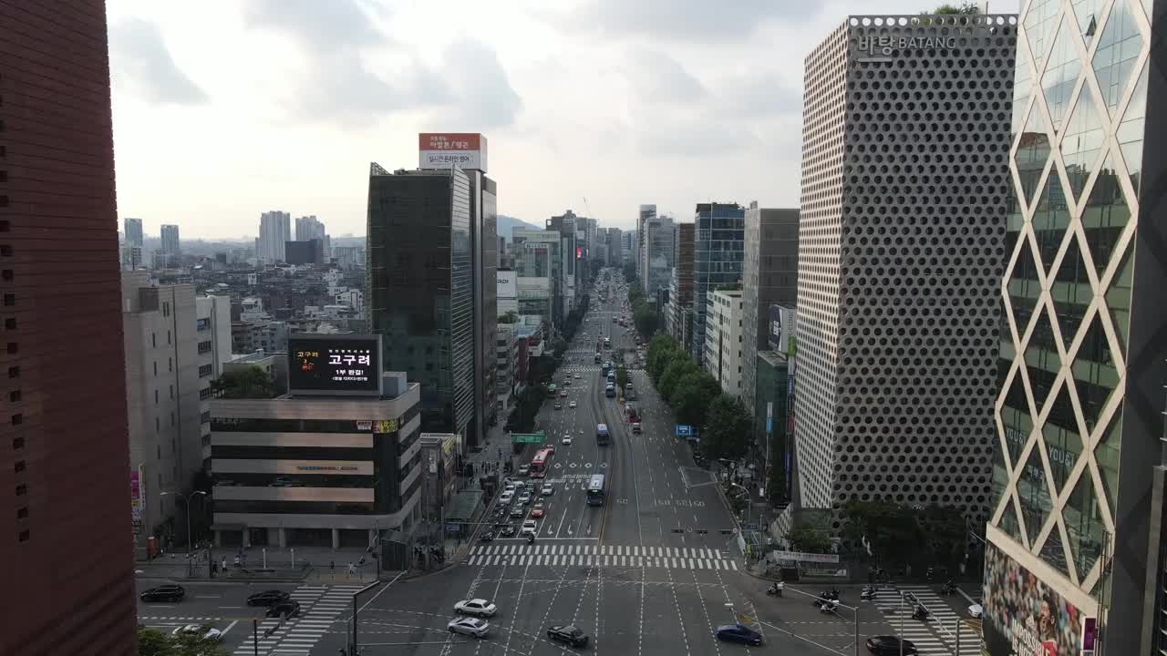 市区,首尔,韩国,摩天大楼视频素材