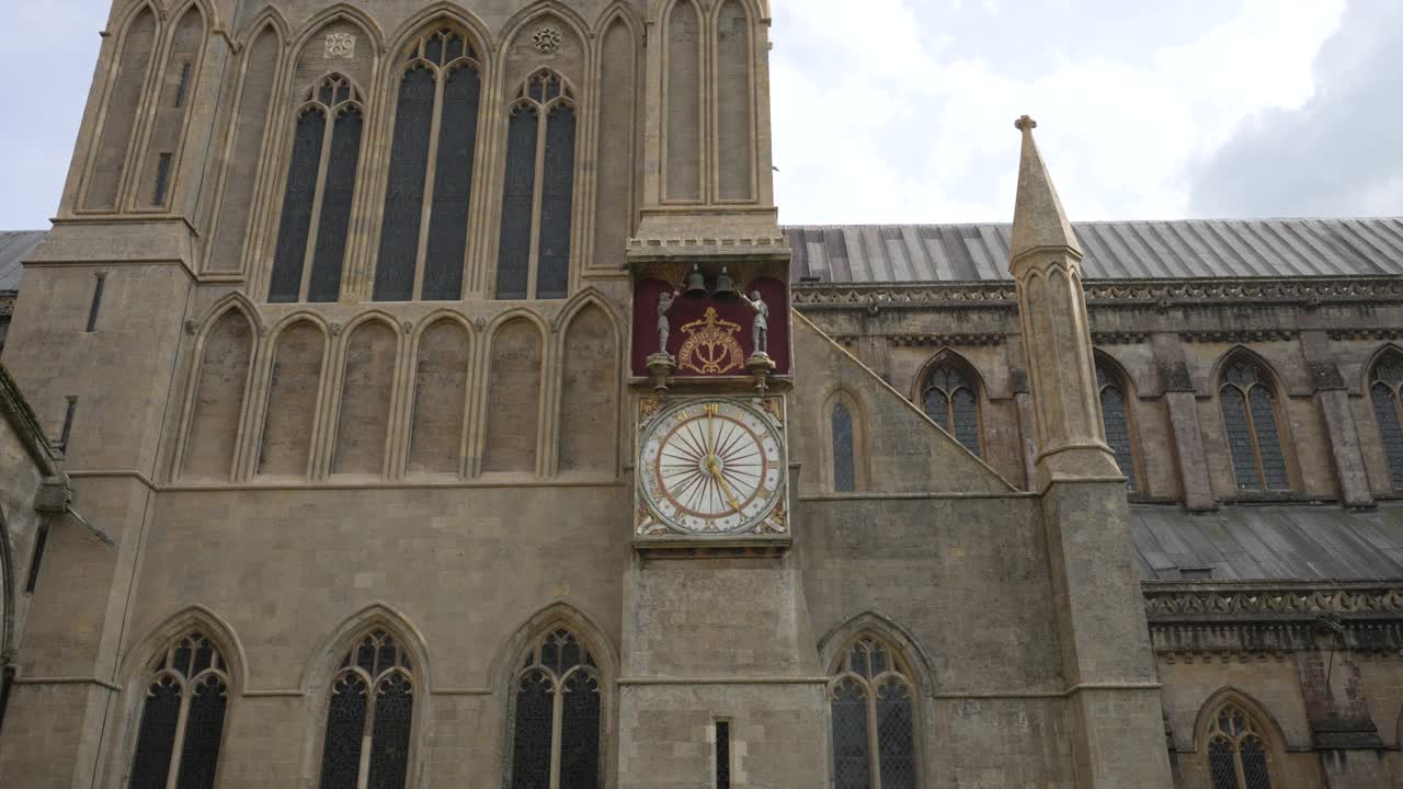 英国萨默塞特威尔斯大教堂视频下载