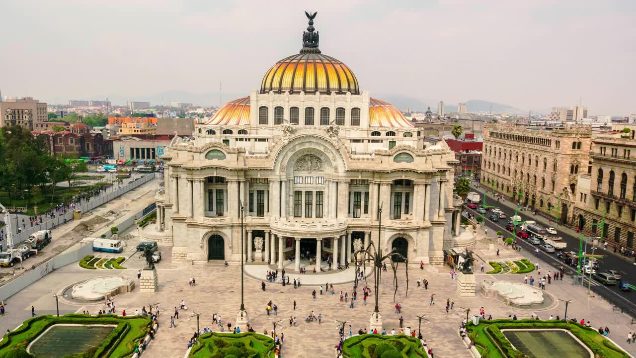 墨西哥城帕拉西奥·德·贝拉斯·阿特斯日食视频下载