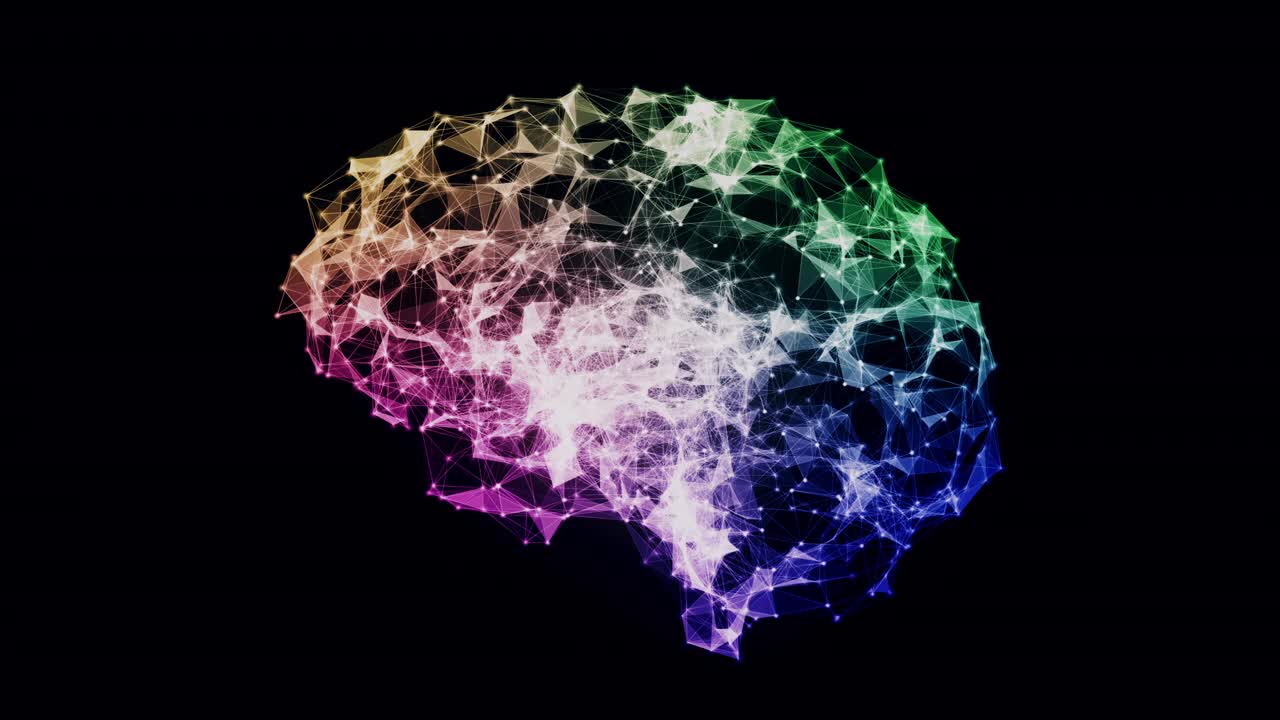 人脑连接网络动画视频素材