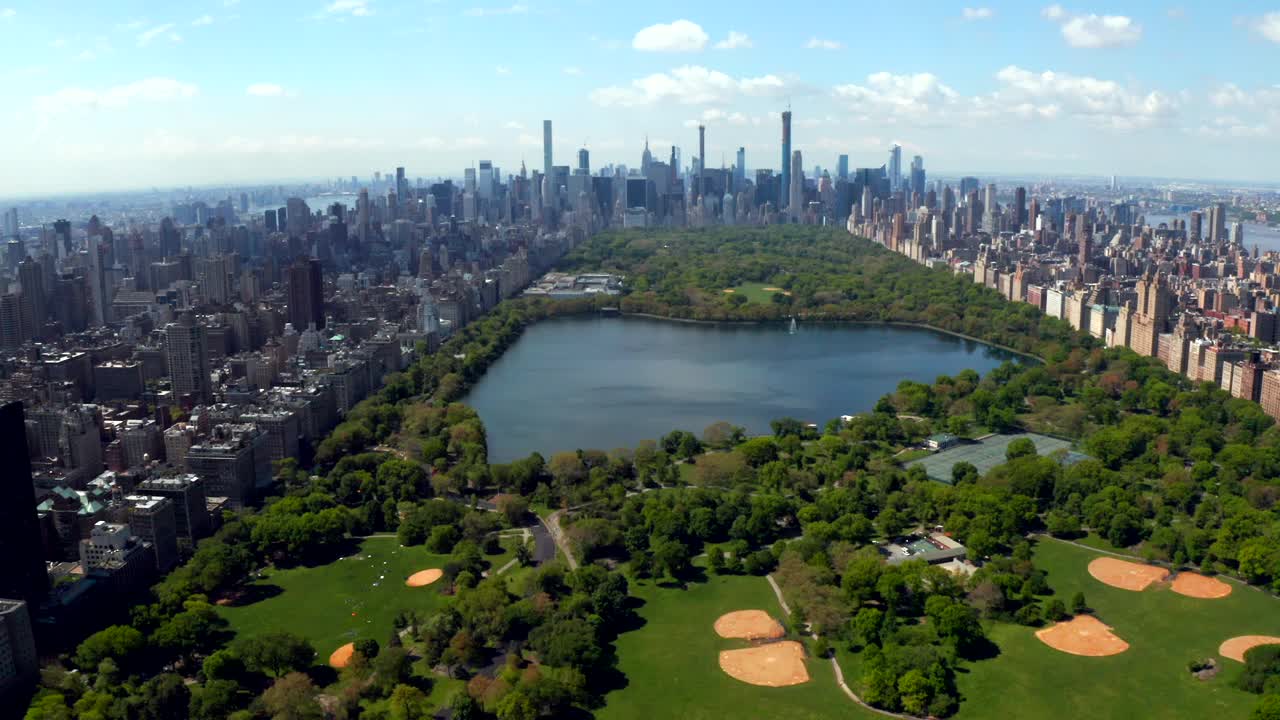 飞越美国纽约中央公园。视频下载
