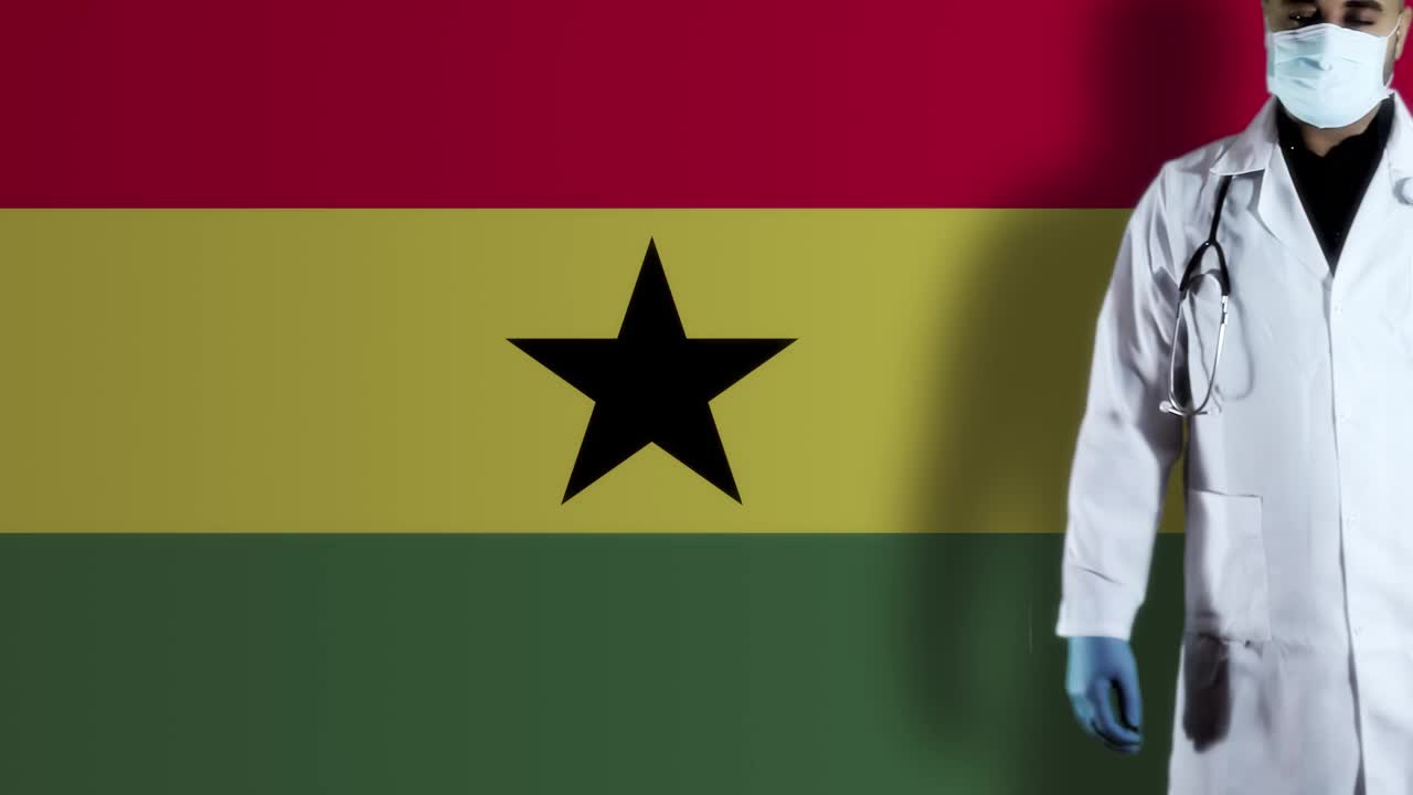 加纳旗手医生视频素材