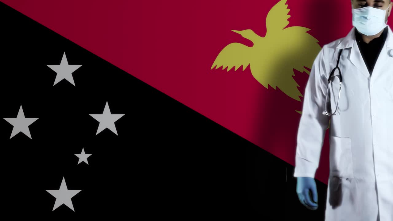 巴布亚新几内亚的旗手医生视频素材