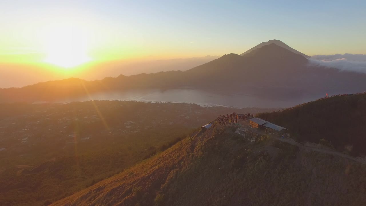 巴图尔山/印度尼西亚巴厘岛的风景视频下载