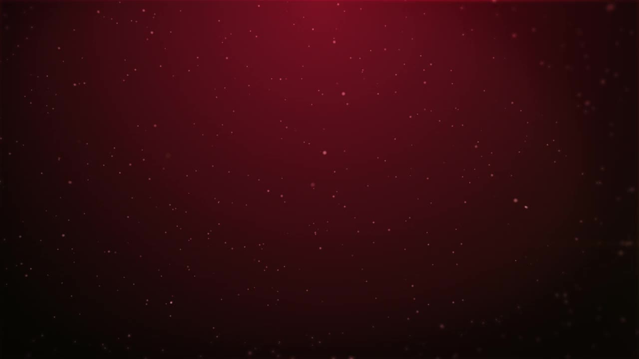 圣诞树动画与灯粒子和雪花在红色视频素材