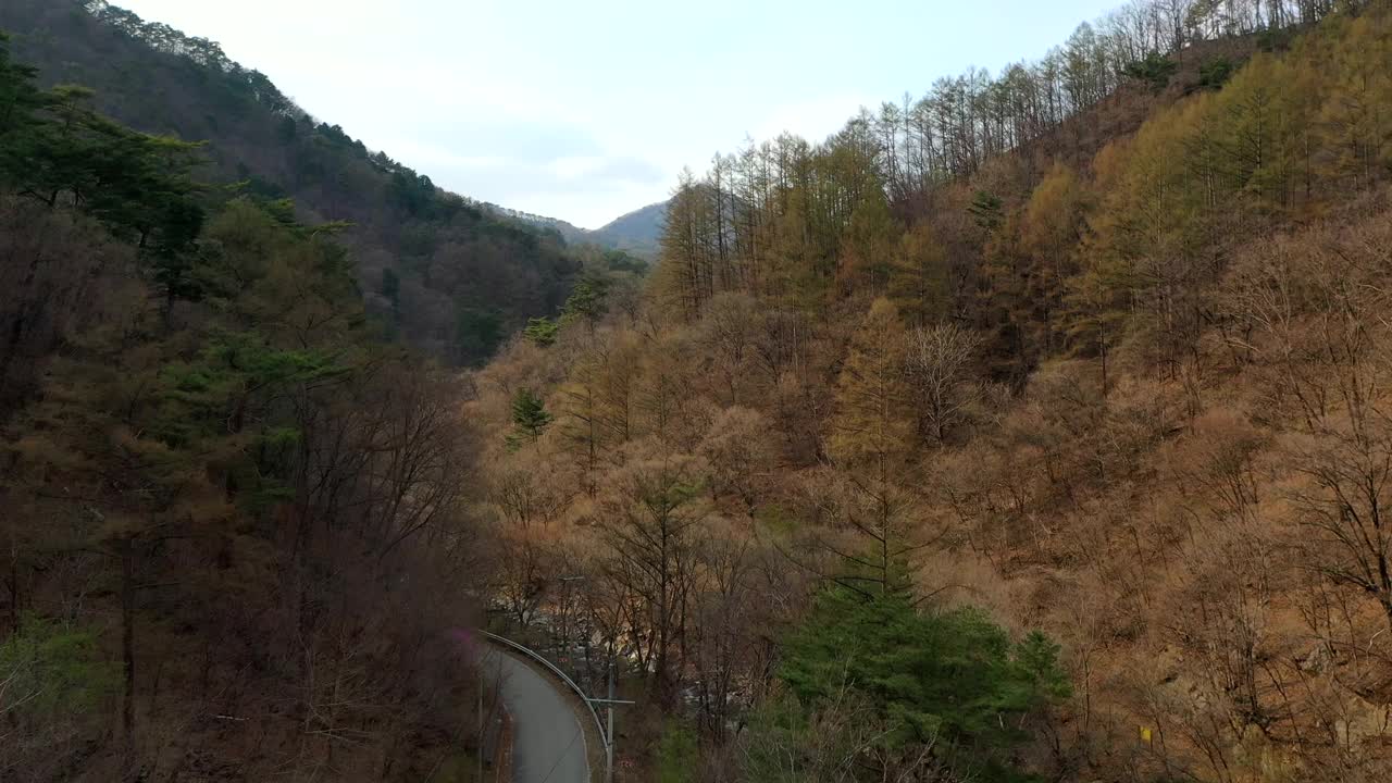 韩国江原道春川市阜威郡的风景视频素材