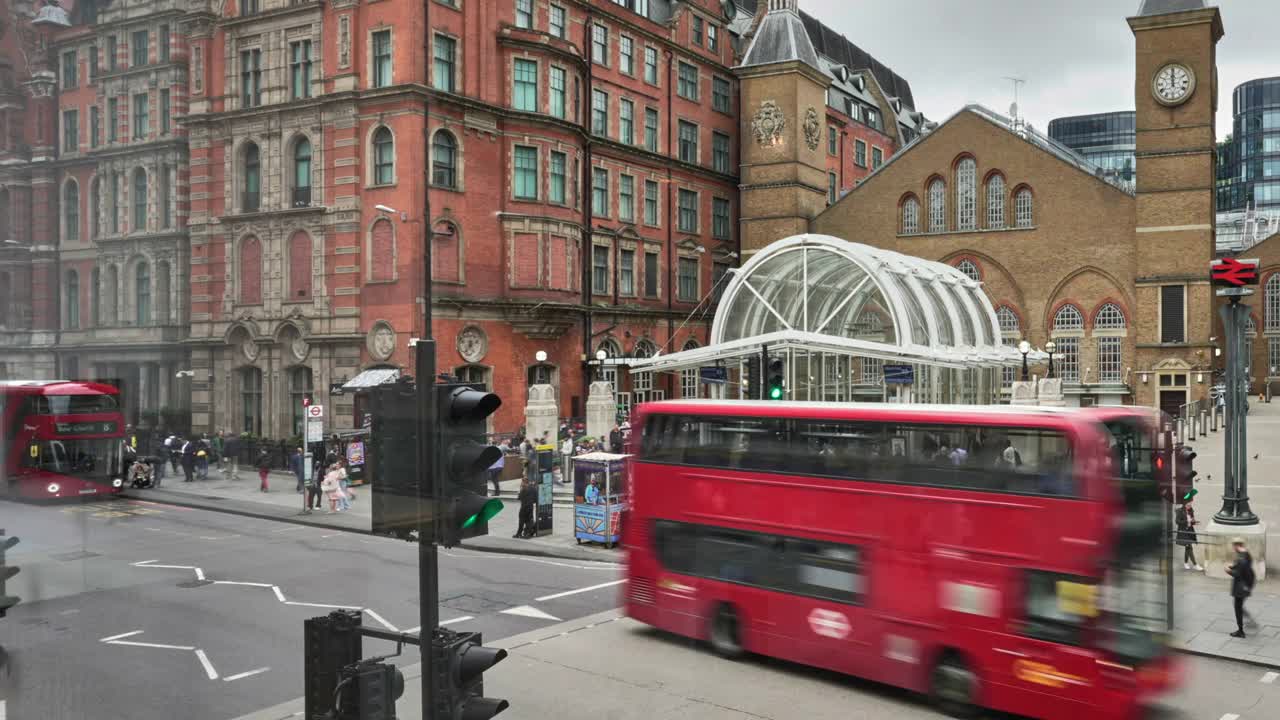 从高角度看伦敦城的时间流逝视频素材