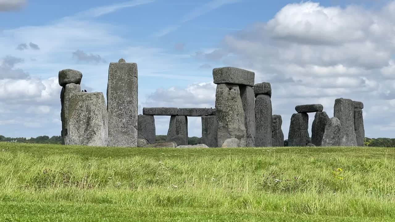 世界著名的石阵圈在英国乡村视频素材