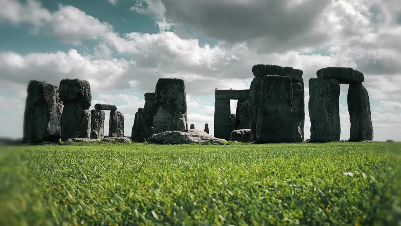 世界著名的石阵圈在英国乡村视频素材