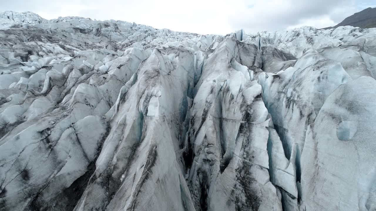 俯瞰欧洲冰川湖Fjallsárlón冰岛视频下载