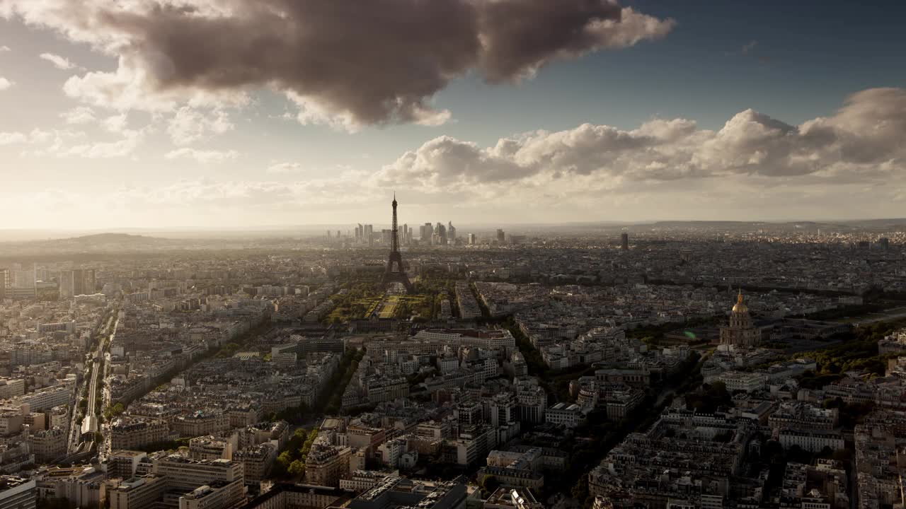 巴黎城市景观时间流逝视频素材