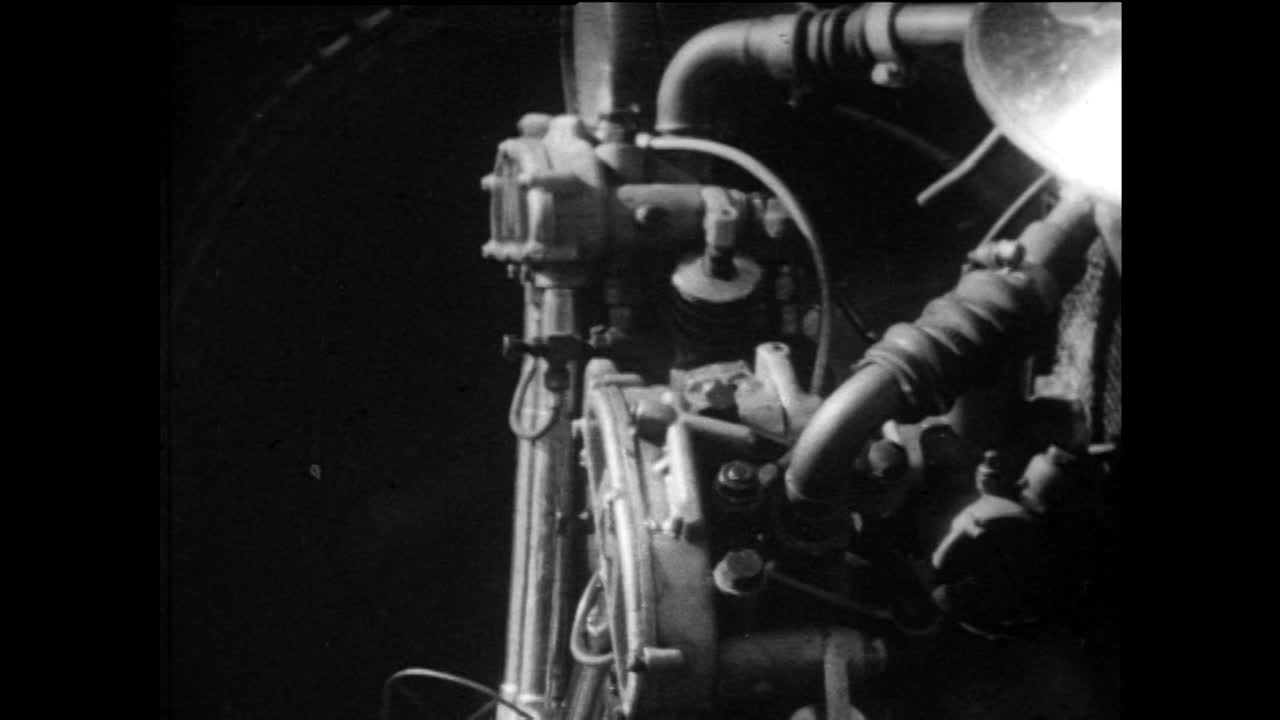 老式汽车上的CU噪声发动机;1967视频素材