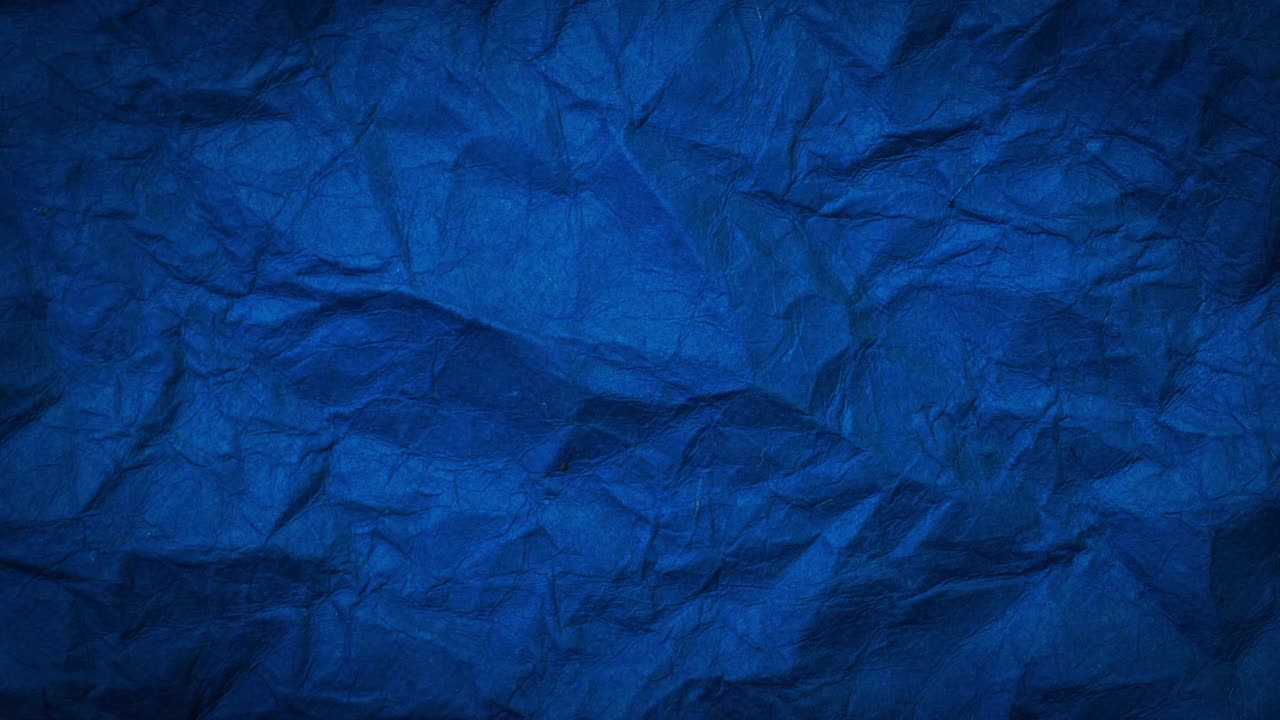 4k:定格蓝纸纹理褶皱背景视频素材