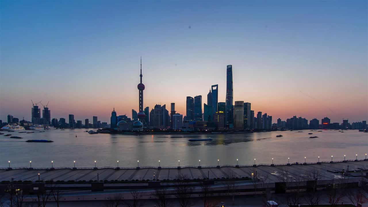上海全景天际线视频素材