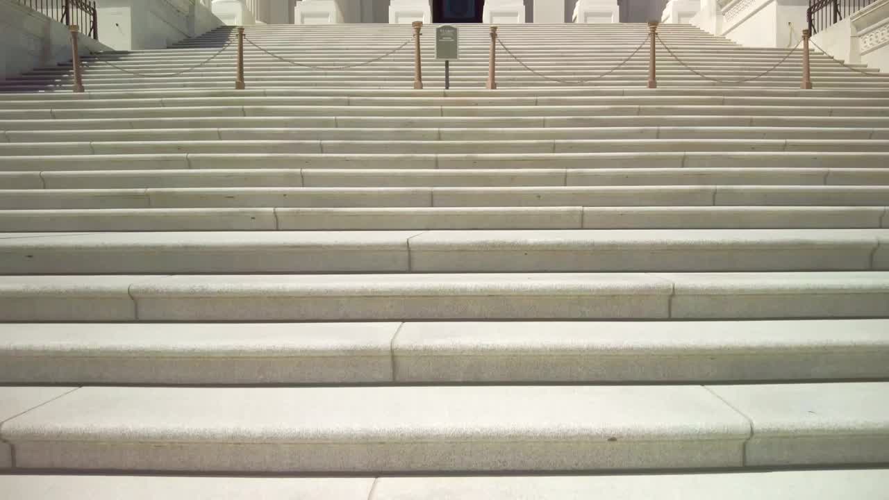 华盛顿特区国会大厦的美国参议院台阶视频素材