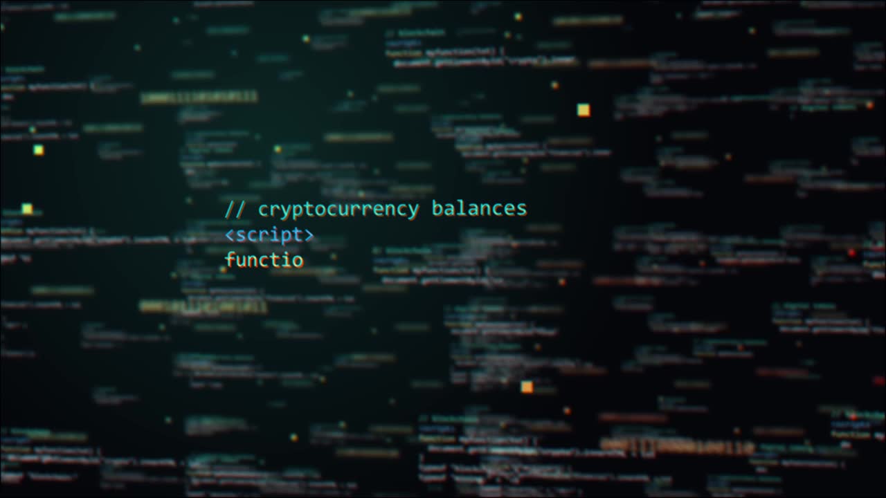 加密货币区块链脚本编码-循环4K镜头视频下载