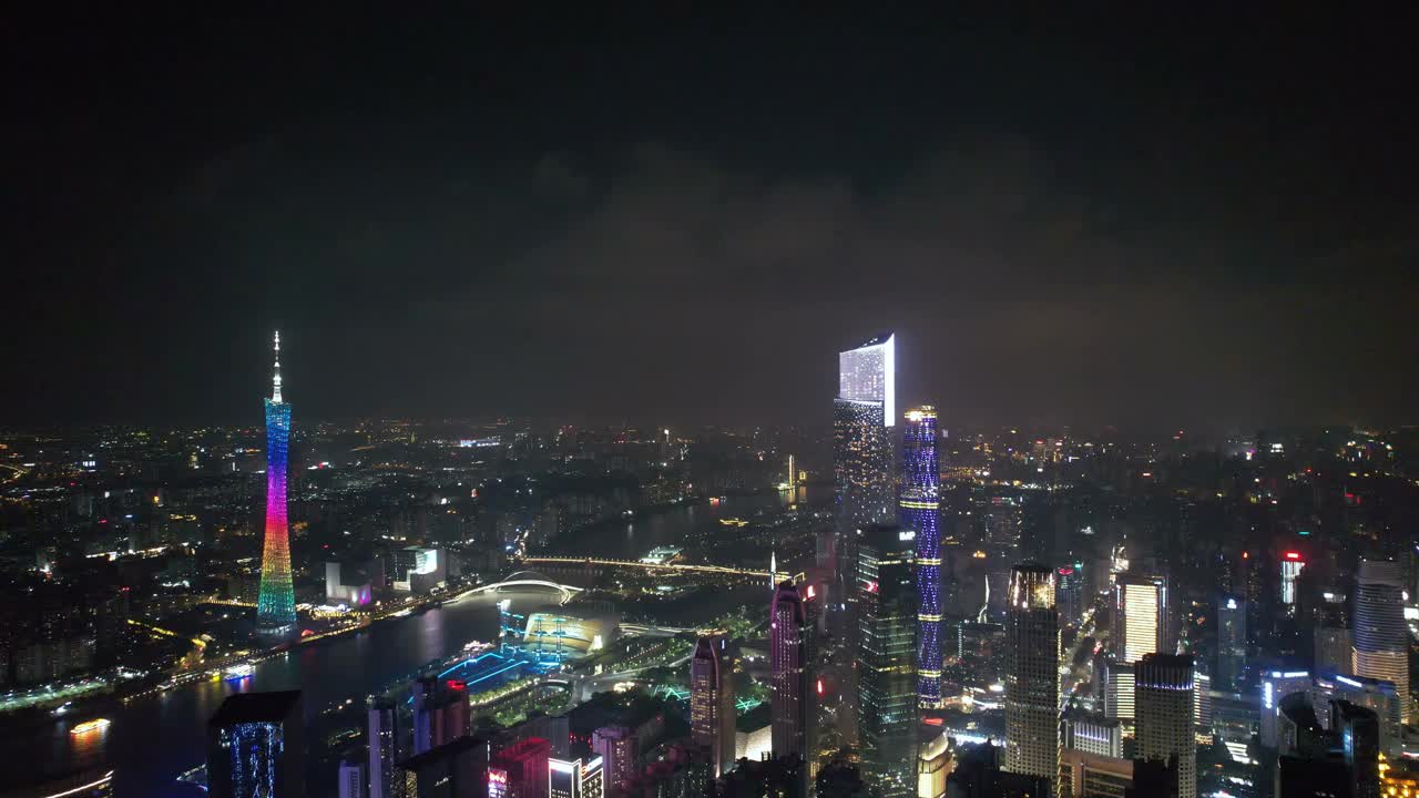 放大广州夜景视频素材