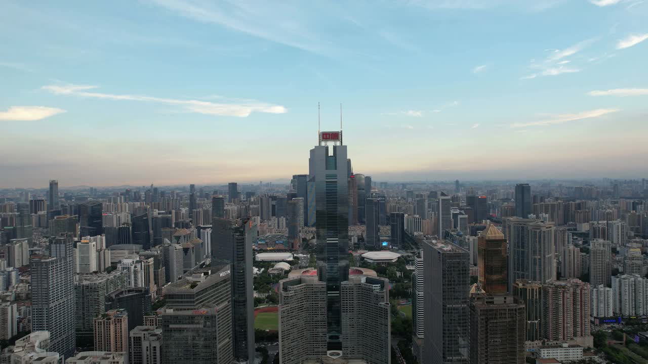 广州中轴线倾斜视图视频下载