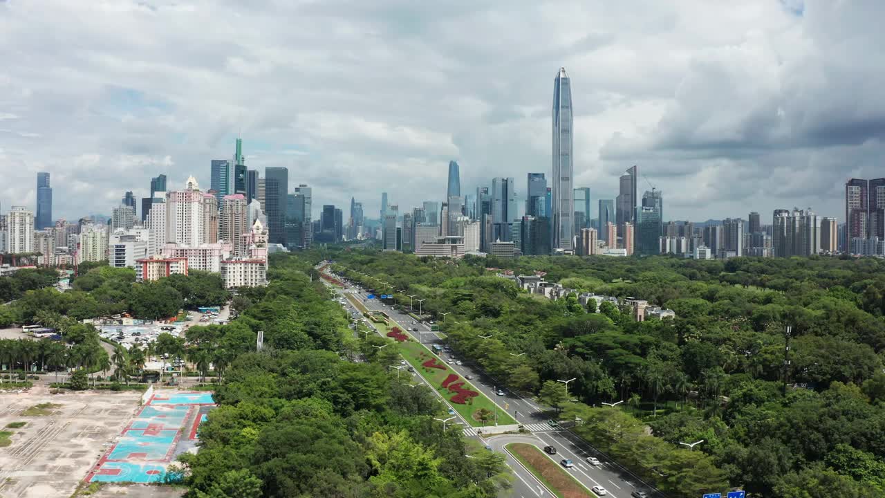 航拍深圳市区视频素材