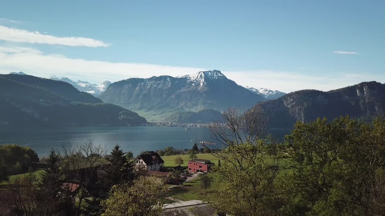 都市风景,无人机,瑞士,航拍视角视频素材