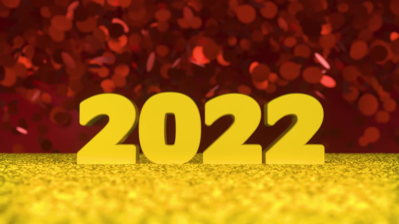 2022年新年快乐背景视频素材