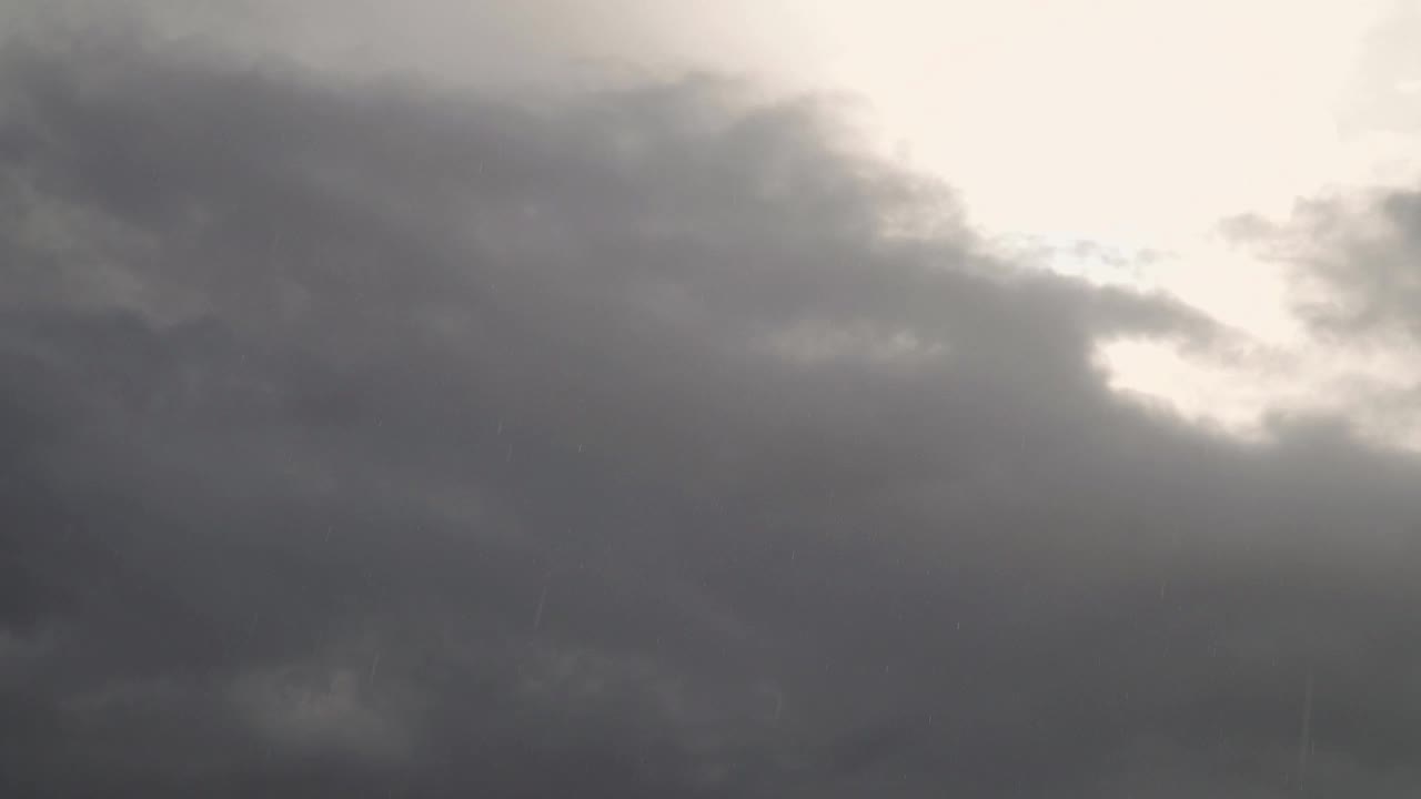乌云密布的深灰色天空引人注目视频下载