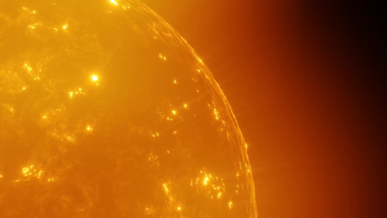 4k太阳太阳大气隔离在黑色视频素材